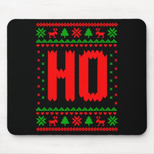 Tapis De Souris Where's My Ho At_ Ho Merry Christmas Holiday Coupl (Devant)