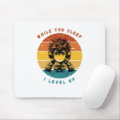 Tapis De Souris While You Sleep I Level Up Mousepad (Avec souris)