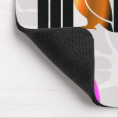 Tapis De Souris Whimsical Boho Owl & Tropical Monstera Leaf (Coin)