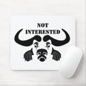 Tapis De Souris Whimsical Cape Buffalo, en encre noire (Avec souris)