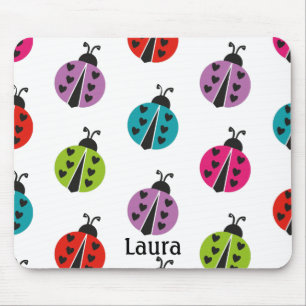 Tapis De Souris Whimsical coloré Ladybug personnalisé