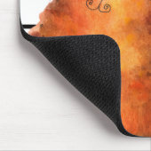 Tapis De Souris Whimsical Curious Chat sur les rayures Motif (Coin)