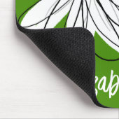 Tapis De Souris Whimsical Daisy - avocado vert nom de script tenda (Coin)