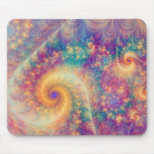 Tapis De Souris Whimsical Fantasy Abstract Fractal Vortex Art (Devant)