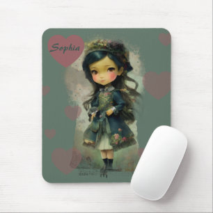 Tapis De Souris Whimsical Kawaii Fairy Tale Girl
