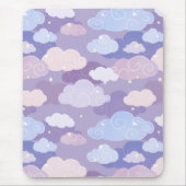 Tapis De Souris Whimsical Pastel Clouds et étoiles Motif (Devant)