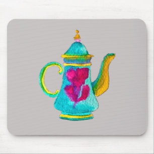 Tapis De Souris Whimsical watercolor Turkish teapot