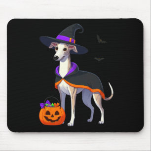 Tapis De Souris Whippet Halloween Witch Costume Pour Chien Adulte