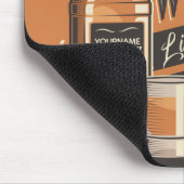 Tapis De Souris Whiskey Liquor Bottle Western Bar  (Coin)