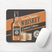 Tapis De Souris Whiskey Liquor Bottle Western Bar  (Avec souris)