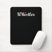 Tapis De Souris Whistler Canada Script Texte Maple Leaf Dark (Avec souris)