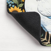 Tapis De Souris White Chicken and Sunflowers (Coin)
