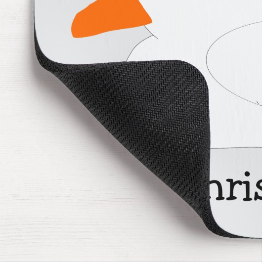 Tapis De Souris White Duck Design (Coin)