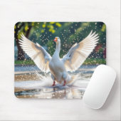 Tapis De Souris White Goose In a Splash Pad (Avec souris)