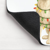 Tapis De Souris White Lab Christmas Tree Light Pajama Labrador Dog (Coin)