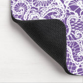 Tapis De Souris White Lace On Purple (Coin)