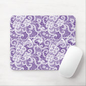 Tapis De Souris White Lace On Purple (Avec souris)