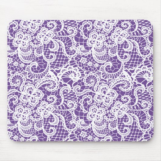 Tapis De Souris White Lace On Purple (Devant)