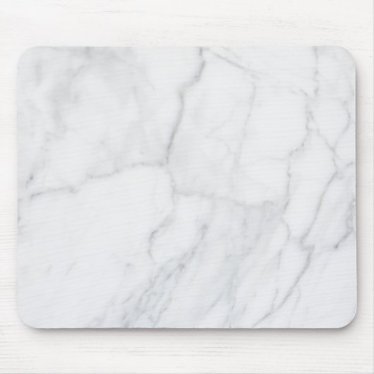 Tapis De Souris White Marble Pattern Boho Chic (Devant)