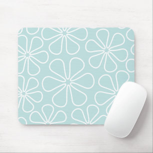 Tapis De Souris White on Duck Egg Blue