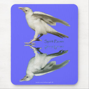 Tapis De Souris White Spirit Raven Faune Art Mousepad