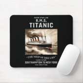 Tapis De Souris White Star Line Rms Titanic Ship Boys Kids Men  (Avec souris)