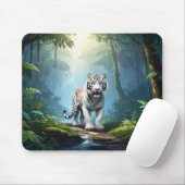Tapis De Souris White Storm Tiger – Jungle Lightning Fantasy Mouse (Avec souris)