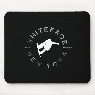 Tapis De Souris Whiteface Mountain New York Vintage Retro Snowboar