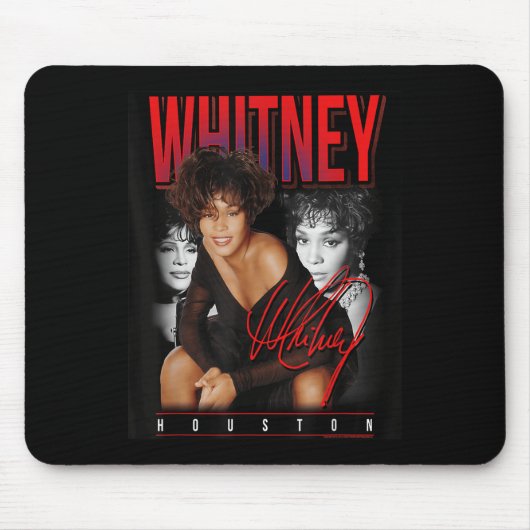 Tapis De Souris Whitney Houston Retro Photo Collage (Devant)