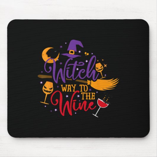Tapis De Souris Wicca, Halloween Boire pour Wicca (Devant)