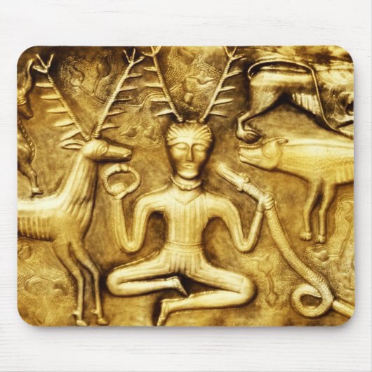 Tapis De Souris Wicca Rustica : Chaudron Cernunnos de Gundestrup (Devant)