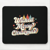 Tapis De Souris Wicked Merry Christmas Retro Groovy New England Xm (Devant)