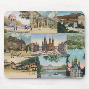 Tapis De Souris Wiesbaden : Cartes postales Vintages Souvenir Mous