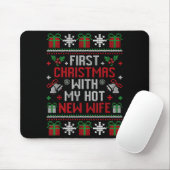 Tapis De Souris Wife Husband First Christmas Just Married Christma (Avec souris)