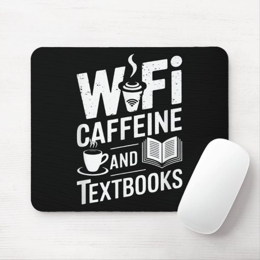 Tapis De Souris Wifi Caffeine And Textbooks  (Avec souris)