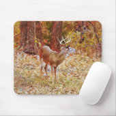Tapis De Souris Wild Deer Buck Antlers Art Mouse Pad (Avec souris)