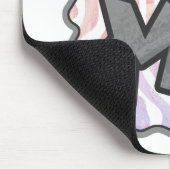 Tapis De Souris Wild Me Zebra rose et blanc (Coin)