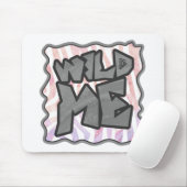 Tapis De Souris Wild Me Zebra rose et blanc (Avec souris)