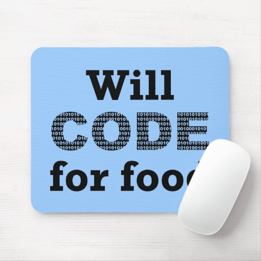 Tapis De Souris Will Code For Food Mousepad (Avec souris)