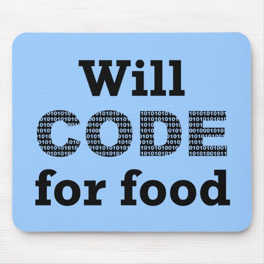 Tapis De Souris Will Code For Food Mousepad (Devant)
