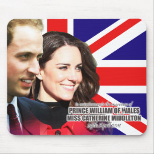 Tapis De Souris William et Kate Mousepad l'épousant royal