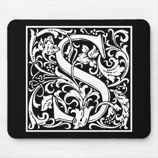 Tapis De Souris William Morris Alphabet "S" (Devant)