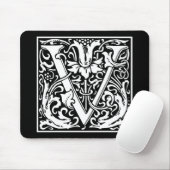 Tapis De Souris William Morris Alphabet "V" (Avec souris)