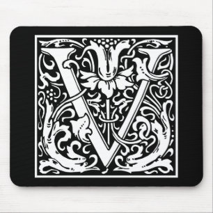 Tapis De Souris William Morris Alphabet "V"