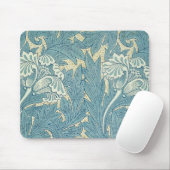 Tapis De Souris William Morris Classique Tulipe Bleu Floral (Avec souris)