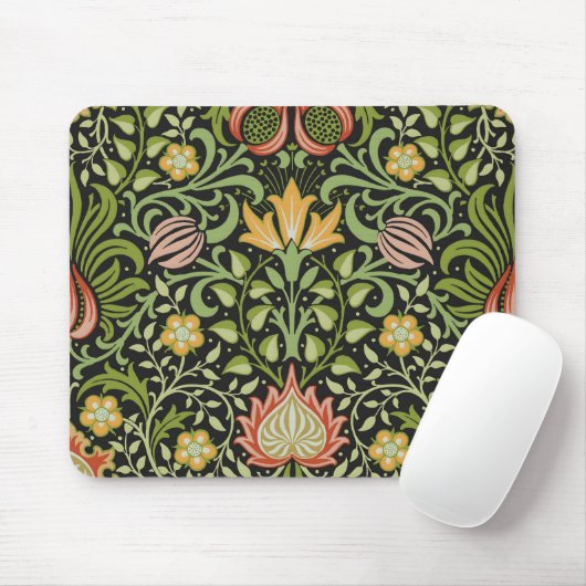 Tapis De Souris William Morris Conception botanique florale persan (Avec souris)