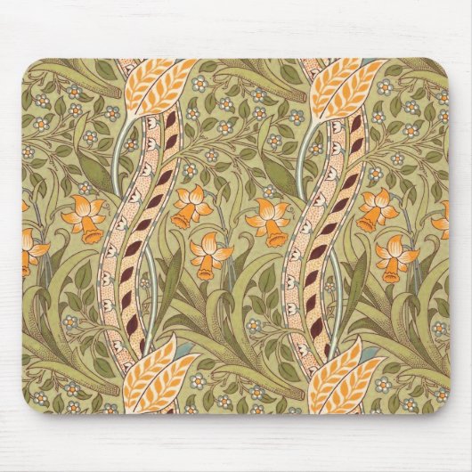 Tapis De Souris William Morris Daffodil Garden Flower Classic Bota (Devant)
