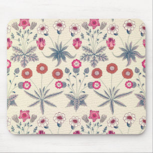 Tapis De Souris William Morris Daisy Motif floral Orange rouge