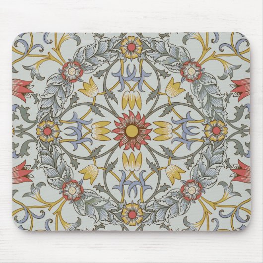 Tapis De Souris William Morris Floral Circle Flower Illustration (Devant)