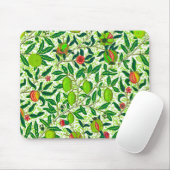 Tapis De Souris William Morris Fruit exotique, Vert citron vert (Avec souris)